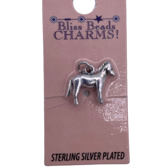 Bliss sterling silver pleated carousel horse charm- New - Picture 1 of 7